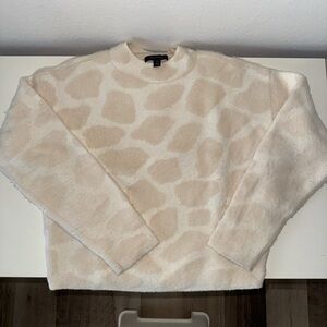 Ann Taylor Soft Cream and Tan Sweater